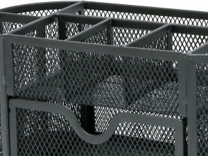 Przybornik organizer na biurko 8 komór szufladka szafka półki biurowy metal 7