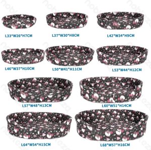 Zestaw 10 legowisk dla zwierząt domowych posłania brązowe w pieski 2