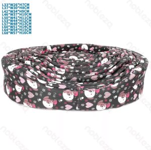 Zestaw 10 legowisk dla zwierząt domowych posłania brązowe w pieski 4