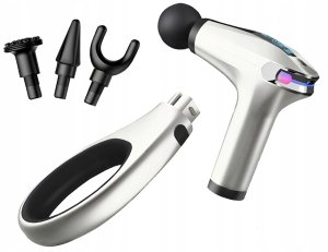 Masażer Verk Pistolet do masażu pleców ciała nóg masażer mocny massage gun 4 końcówki 3