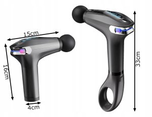 Masażer Verk Pistolet do masażu pleców ciała nóg masażer mocny massage gun 4 końcówki 9