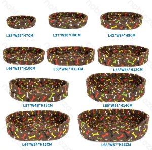 Zestaw 10 legowisk dla zwierząt domowych posłania brązowe w kostki 2