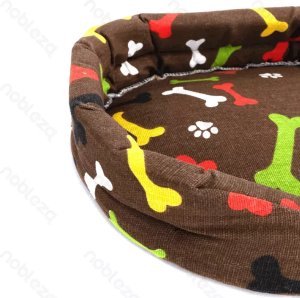 Zestaw 10 legowisk dla zwierząt domowych posłania brązowe w kostki 4