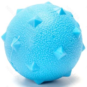 Piłka 6cm dla psa zabawka z piszczkiem diamentowym wzorkiem wytrzymała 4