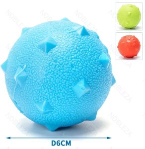 Piłka 6cm dla psa zabawka z piszczkiem diamentowym wzorkiem wytrzymała 5