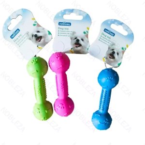 Hantla dla psa z TPR zabawka gryzak dla psa z dźwiękiem 13.5x5x5cm 4