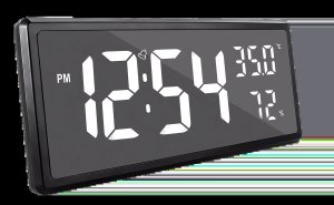 Zegar budzik elektroniczny cyfrowy led stojący wiszący temperatura wilgoć 8