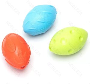 Piłka rugby dla psa zabawka gryzak dla psa z dźwiękiem 10x6x6cm 1