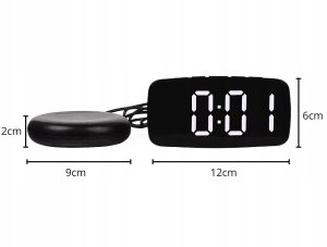 Budzik zegar elektroniczny z padem wibracyjnym led alarm cyfrowy sieciowy 1