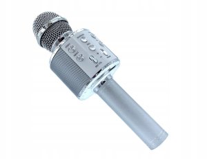 Mikrofon Verk Mikrofon bezprzewodowy bluetooth głośnik karaoke okrągły z etui różne tryby 6