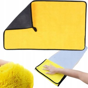 Duża ścierka z mikrofibry do samochodu szyb uniwersalna 60x90 cm chłonna 1