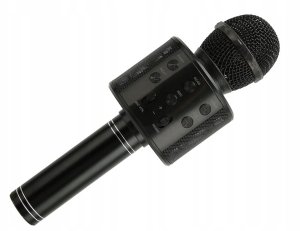 Mikrofon bezprzewodowy bluetooth głośnik karaoke okrągły z etui różne tryby 4