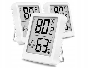 Cyfrowy termometr mini stacja pogody higrometr pokojowy na baterię magnes 3