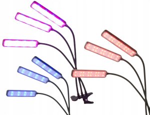Lampa do uprawy roślin LED z trzema ramionami zasilana przez USB, 10W 3