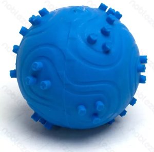 Mała piłka 6cm z wypustkami zabawka gryzak dla psa z piszczkiem 2