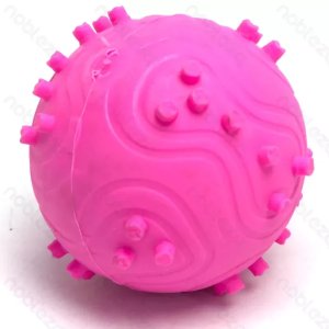 Mała piłka 6cm z wypustkami zabawka gryzak dla psa z piszczkiem 4