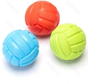 Mini piłka siatkowa 7.5cm dla psa zabawka gryzak dla psa z dźwiękiem 1