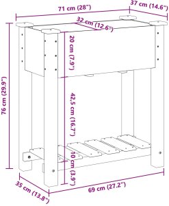 vidaXL Donice i Stojaki drewno Drewno na pokładzie 10