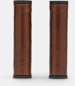 Brooks Chwyty BROOKS WILLOW LEATHER GRIPS, Brown, Rozmiar 130/130 3