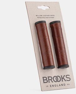 Brooks Chwyty BROOKS WILLOW LEATHER GRIPS, Brown, Rozmiar 130/130 4