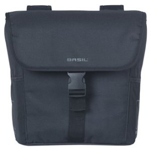 Sakwa miejska podwójna BASIL GO DOUBLE BAG 32L, Universal Bridge System, solid black (NEW 2025) 2