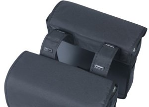 Sakwa miejska podwójna BASIL GO DOUBLE BAG 32L, Universal Bridge System, solid black (NEW 2025) 4