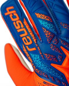 Rękawice bramkarskie Reusch Attrakt Starter Solid Junior pomarańczowo-niebieskie 5572514 2290 6,5 5