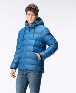 Męska kurtka zimowa puchowa pikowana z kapturem Hi-tec Diorro rozmiar L 2