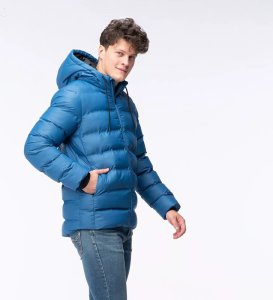 Męska kurtka zimowa puchowa pikowana z kapturem Hi-tec Diorro rozmiar L 5