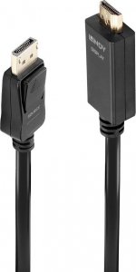 Kabel Lindy DisplayPort - HDMI 1m czarny (36921) 1