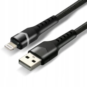 Kabel USB Usams USB-A - Lightning 1 m Czarny (CBB-1IBR) 2