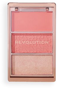 REVOLUTION Paleta różów do policzków Icon Palette Authentic Peach 3