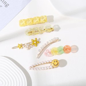 eCarla Zestaw 6 sztuk zdobionych Eleganckich Spinek do włosów SP398 3