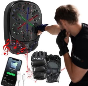 TB10 ELEKTRONICZNA TARCZA BOKSERSKA BLUETOOTH Z MUZYKĄ I RĘKAWICAMI BATERIA 4000MAH HMS 2