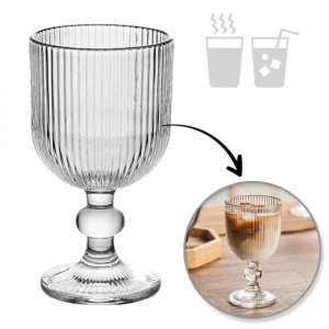 Szklanka Puchar ryflowany na nóżce - do kawy, deserów 255ml - SZK160 1