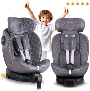 Fotelik samochodowy Nukido Fotelik samochodowy Prestige Line szary 0-36 kg ISOFIX 2