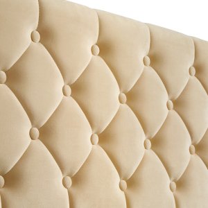 Łóżko tapicerowane z oświetleniem LED i schowkiem - beżowy, 120 x 200 cm 11