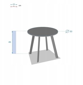 Okrągły stolik ogrodowy SAONA, metalowy, Ø 50 cm 3