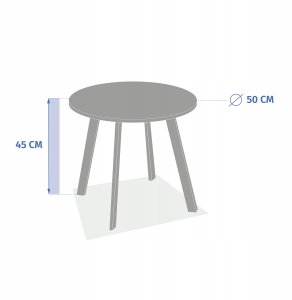 Okrągły stolik ogrodowy SAONA, metalowy, Ø 50 cm 3
