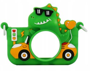 Aparat Cyfrowy XREC X2 48MP Kamera 1080p dla Dziecka 5x Gry MP3 + Karta 4GB / XREC X2 / Dinozaur Zielony 10