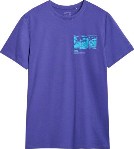 Koszulka męska 4F M2106 fioletowa 4FRSS24TTSHM2106 51S M 2