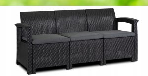 Meble Ogrodowe Sofa x2 Fotel Stolik Na Taras Ogród Zestaw Komplet BRANDON 9