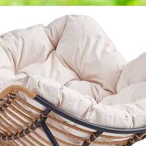Fotel Leżak Ogrodowy Bujany Bujak Leżanka Do Salonu Na Taras ELTON Beż 10