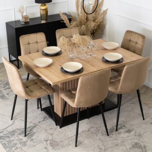 Stół Rozkładany do Jadalni Kuchenny do Salonu Dąb Artisan GIGANT 130-180 cm 5