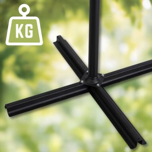 Parasol Ogrodowy Składany Duży na Taras Plażowy Pokrowiec AKRON Szary 7