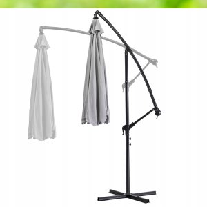 Parasol Ogrodowy Składany Duży na Taras Plażowy Pokrowiec AKRON Szary 8