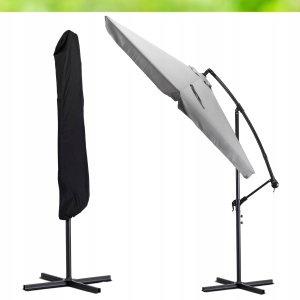 Parasol Ogrodowy Składany Duży na Taras Plażowy Pokrowiec AKRON Szary 9