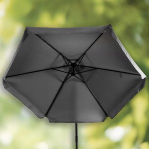 Parasol Ogrodowy Składany Duży na Taras Plażowy Pokrowiec AKRON Szary 4