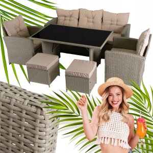 Zestaw Mebli Ogrodowych Technorattan Sofa Na Taras Ogród Komplet COLORADO 1