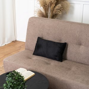 Zestaw Mebli Wersalka Kanapa Rozkładana Beżowa i 2 Fotele Beżowe ARUBA 5